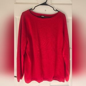 Talbots Vibrant Red Crew Neck Sweater